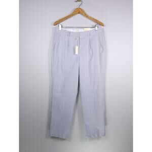 Max Studio Size XL Pinstripe Pull-On Trousers – Ankle Length Slim Fit, NWT